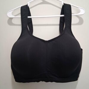 Livi Active Black High Impact Underwire Sports Bra 40F Molded Cups Mesh Back